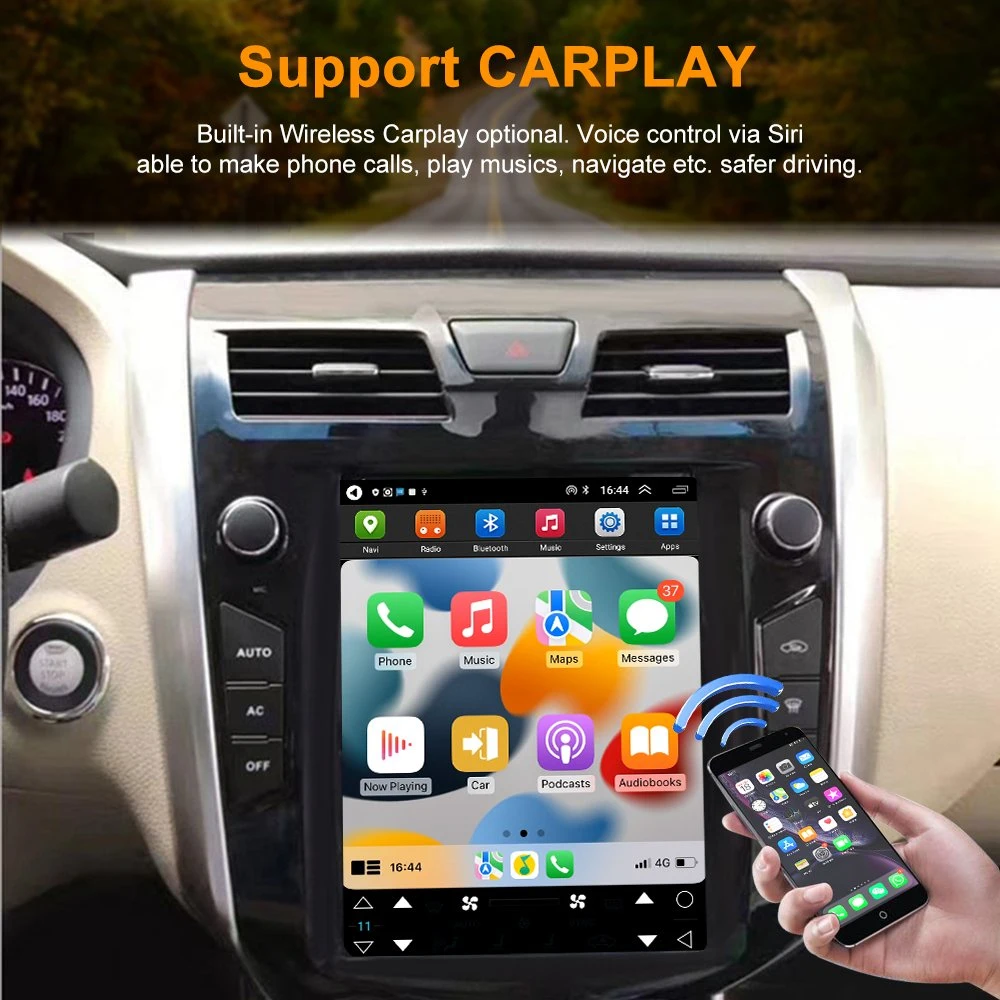 Автомобильный стерео автомобильный мультимедийный проигрыватель Android 13 для Nissan Teana 2013 2014 2015 2016 8+128 ГБ видео автомобиля