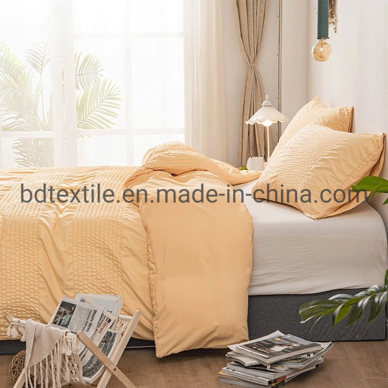 100% Polyester Bubble Microfiber Seersucker Bed Sheet Fabric