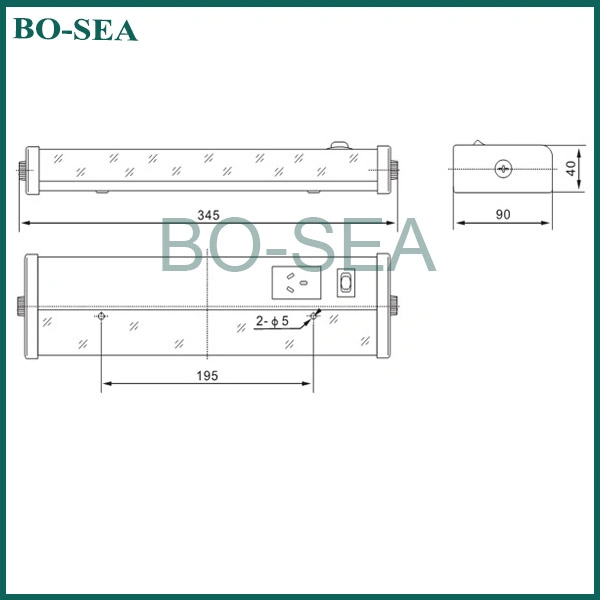 Jty08-1cl Luz fluorescente de cabecera LED marina Luz de cabecera marina