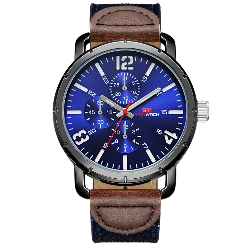 Mens Watches Top Luxury Brand Waterproof Sport Wrist Watch Quartz Military Genuine Leather Watch