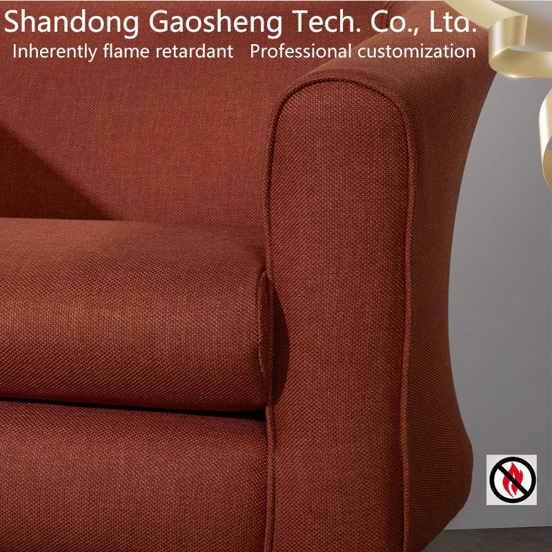 Inherently Flame Retardant Linen Like Pillow Cover Sofa Curtain Fabric