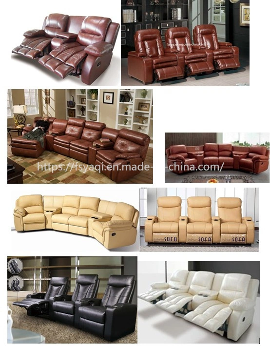 Leather Recliner Sofa with Cup Holder (YA-602)