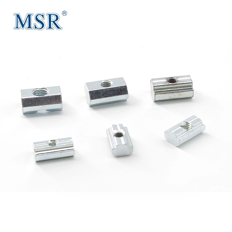 Msr Good Quality M4 a Style Steel Slide-in T-Nuts Steel Zinc Plated Nuts for Ob40 Aluminum Profile