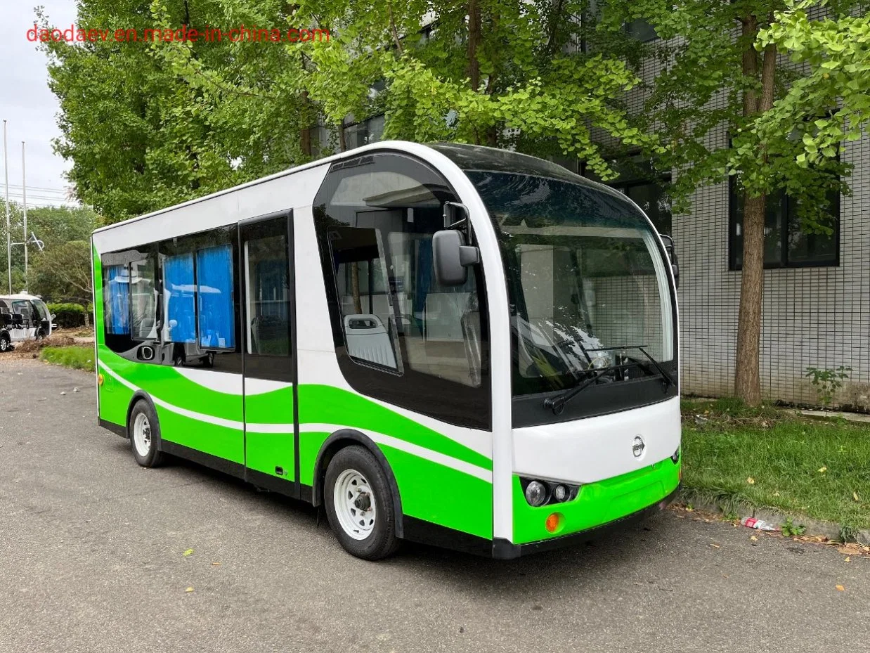 Usine chinoise de bus touristique électrique de 17 places avec batterie lithium LFP de 153,6V620Ah 95,2kWh à longue autonomie de 450 km, moteur de 15 kW et superchargeur. Voiture de tourisme et mini-bus F17L.