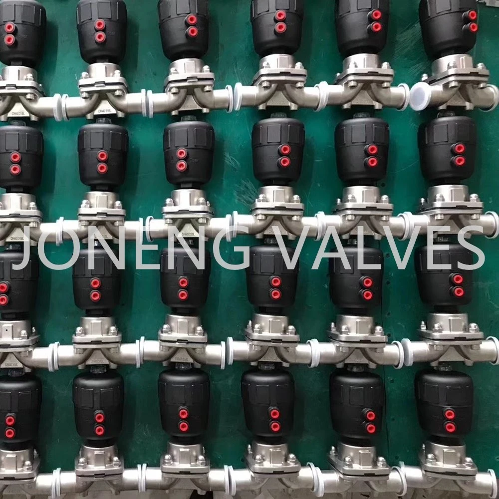 Stainless Steel Sanitary Fittings Weld/Clamped Pneumatic Block Membrane Valve