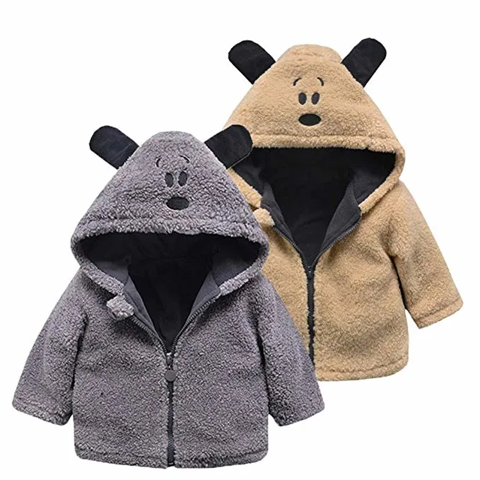 Children's Garment Baby Kids Hooded Jackets Thick Warm Coat