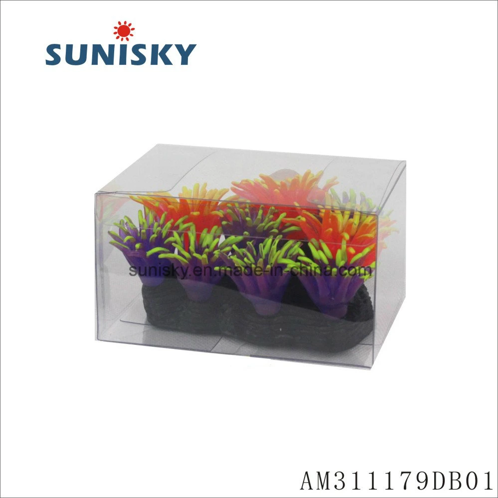 Pyrostegiaignea Firework Artificial Coral Aquarium Resin Silicone Robber Ornament for Fish Tank Am311179dB01