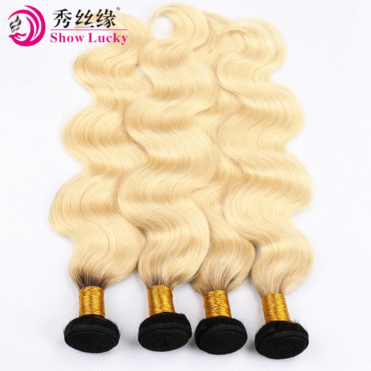 Long Hair Body Wave 1b/613 Ombre Malaysian Hair Cuticle Aligned Hair Remy Human Hair Weaving