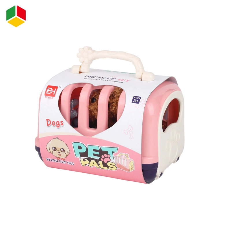 QS Hot Sales Panier À main 6 PIÈCES en peluche PET Série de jeux pour enfants – chiens de bébé