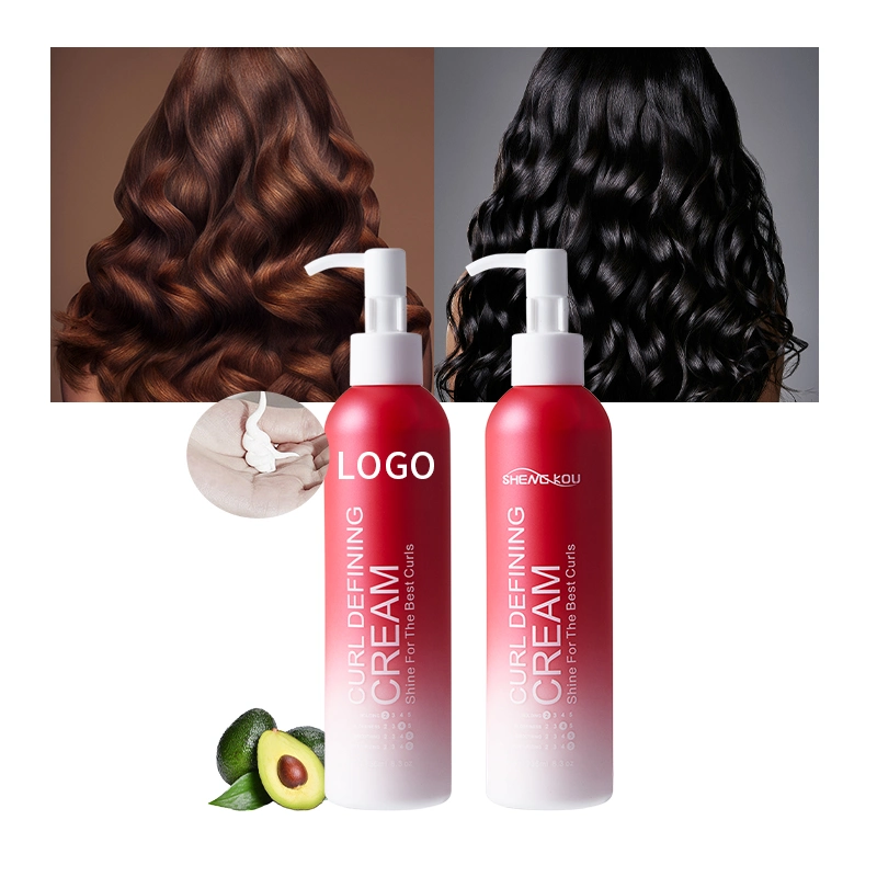 Logo personnalisé African Curly Wave cheveux produit sans alcool friszz contrôle Crème à la lumière élastique