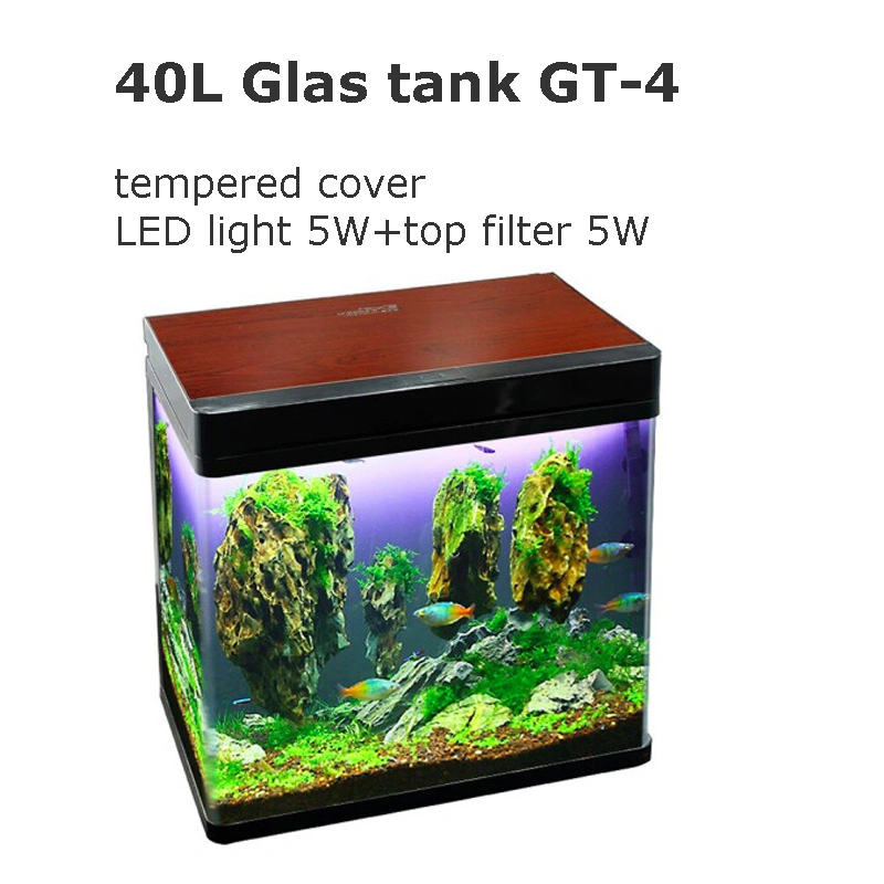 Color Nogal 10-galón el Kit de acuario de agua fresca marina
