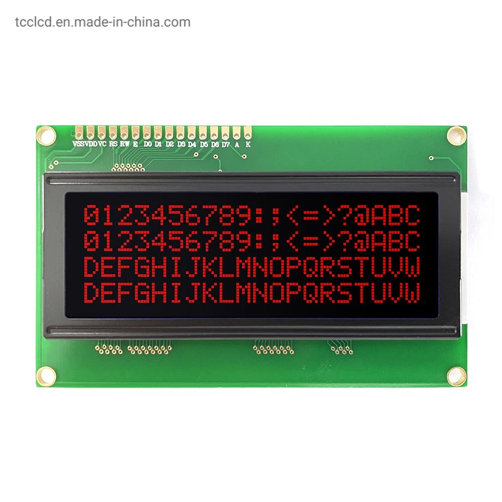 Pantalla de caracteres 20X4 personalizada con efecto de pantalla OLED de película negra SPI/I2C/paralelo Interfaz 2004 módulo LCD monocromo