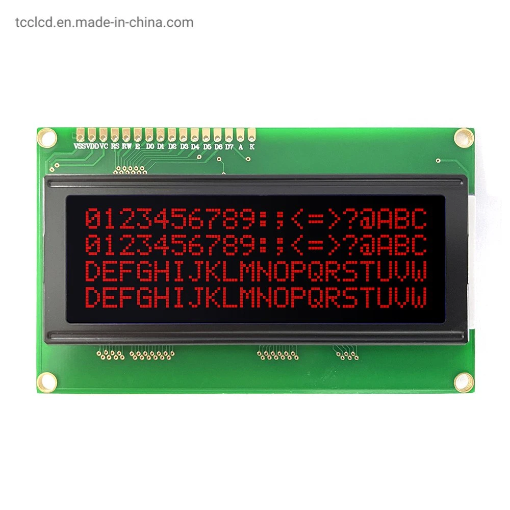 Customized 20X4 Character Screen Black Film OLED Display Effect Spi/I2c/Parallel Interface 2004 Monochrome LCD Module