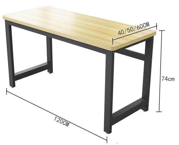 Simple Wood Metal Escritorio silla de estudiante de clase Mesa de combinación Long Desk Mesa de conferencias