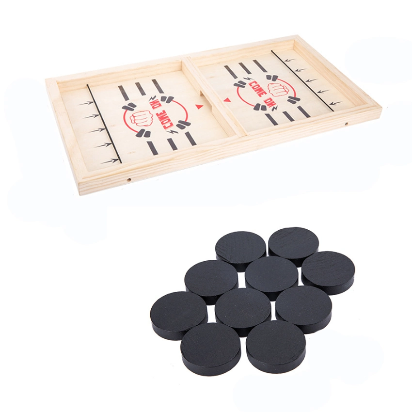 Wood Fast Sling Puck Game for Kids Adults Eastommy Puck Board Game