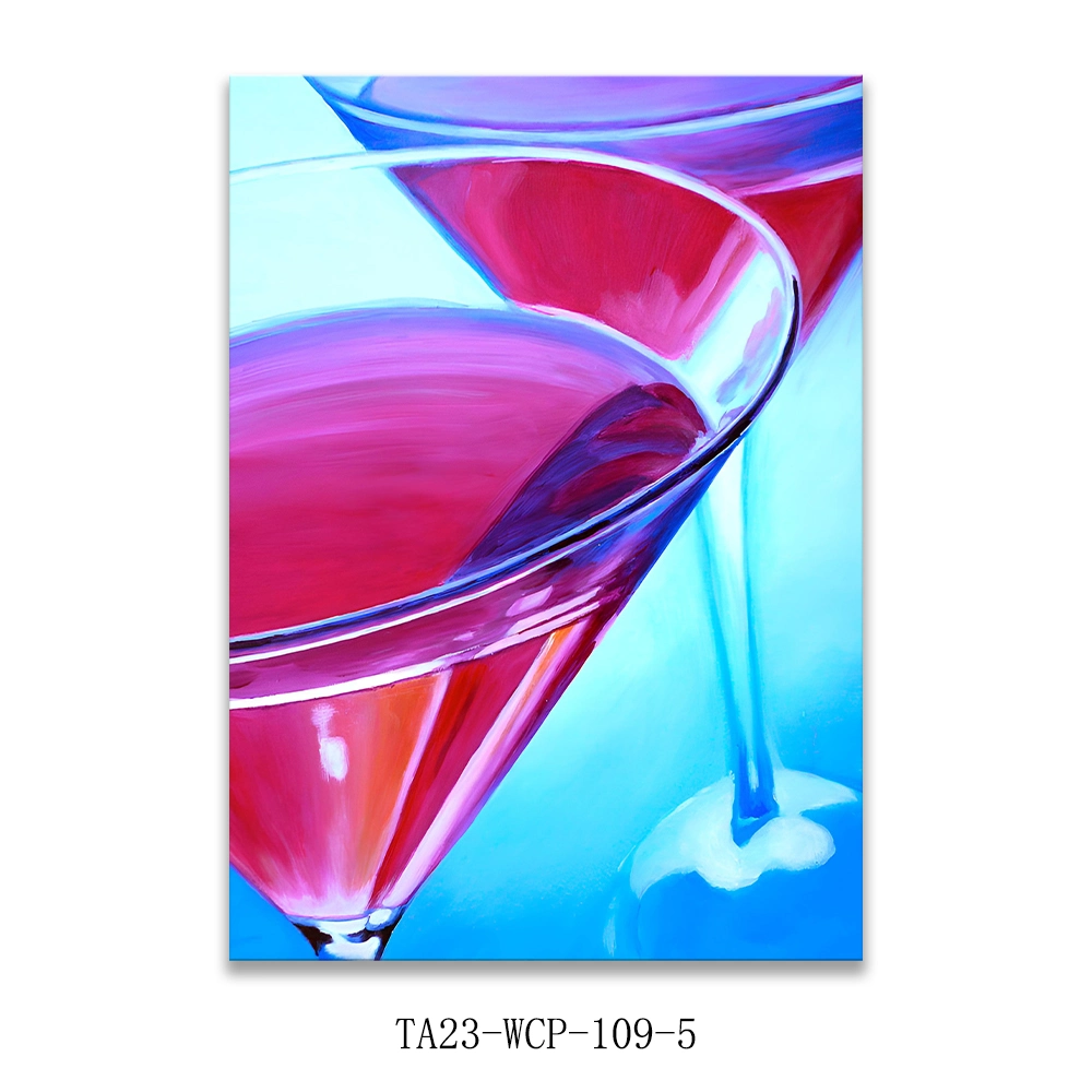 Abstract Glass Wine Print Canvas Art Digital Printed Wall Art Modern Wall Art Picture for Living Room Decoration