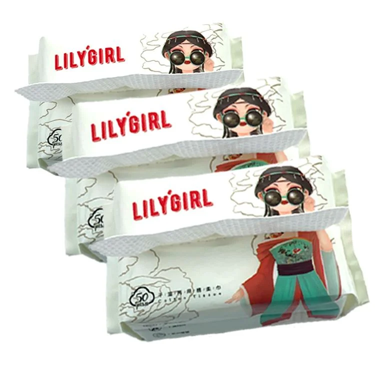 Soft Wet&Dry Papers Without Deformation Daily Facial Towelettes Cotton Tissue