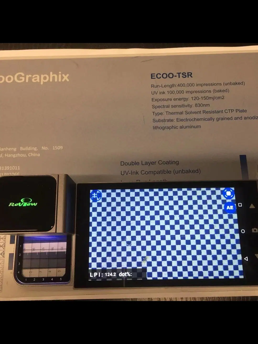 720P HD EcooGraphix Densimeter for Detecting Checking CTP Plate Dots