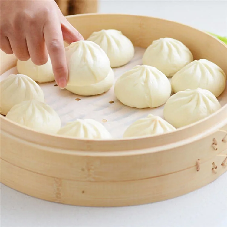 Food Grade Heat-Resistant Bamboo Steamer Cooking Round-Shaped Dim Sum Paper Food Grade Baking Disposable Roll Paper Pans Bread Baking Paper Nonstick Paper