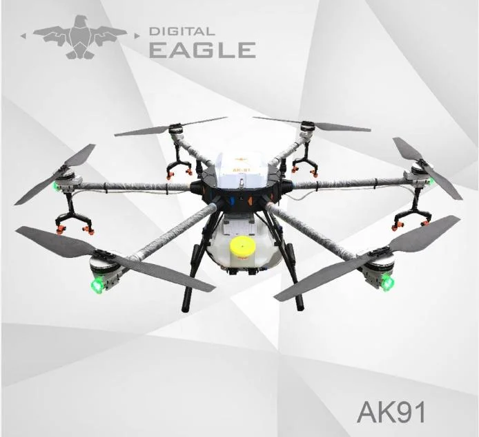 Águila Digital Ak-91 de fabricación profesional de carga personalizados de pulverización de pesticidas agrícolas Uav Ong Montacargas la agricultura Drone con GPS