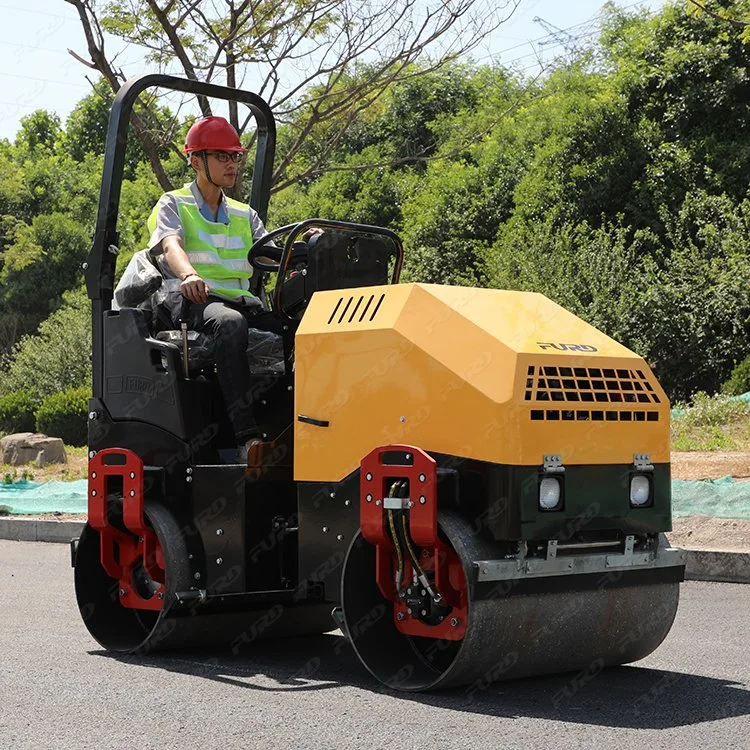 1500kg Road Roller Gasoline Engine with EPA Double Drums Compactor