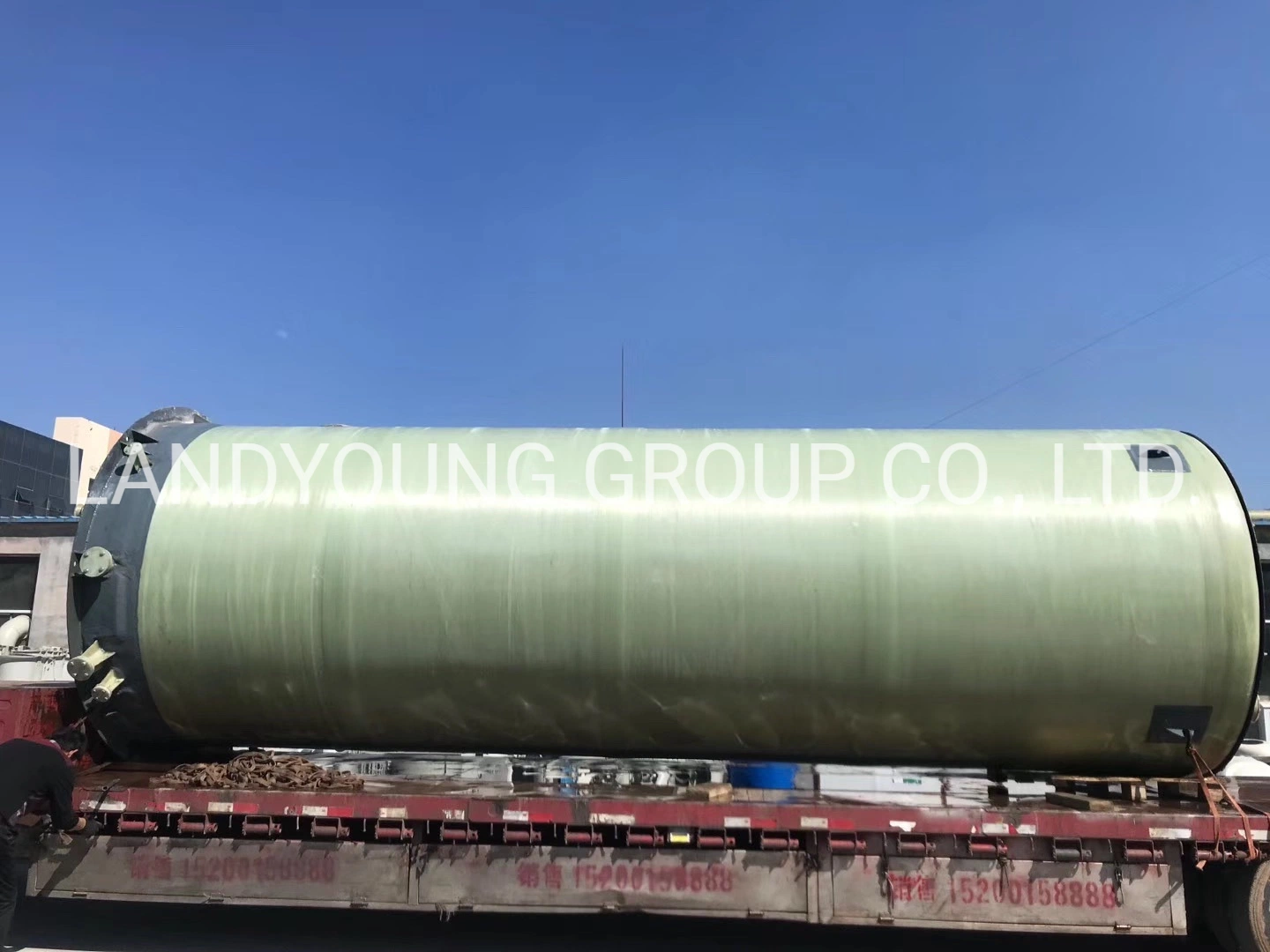 Fiberglass Tank Horizontal Large Oil Storage Container Processing Tank