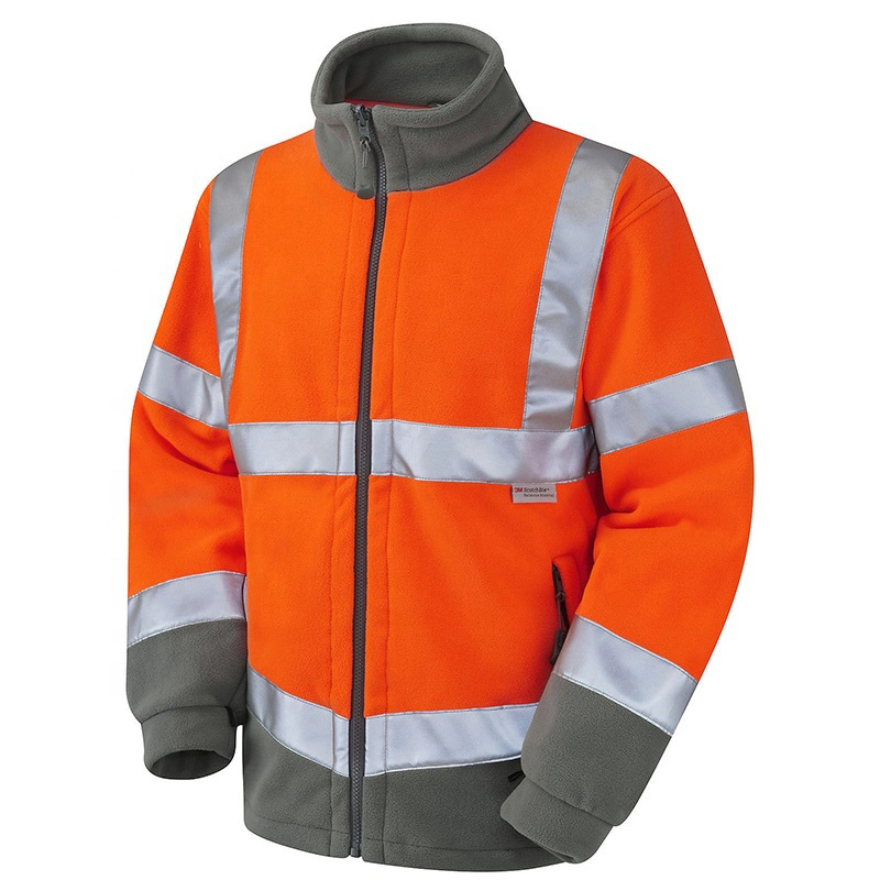 ملابس السلامة من السترة Fleece التأملية للرجال HI Vis Reflective Fleece