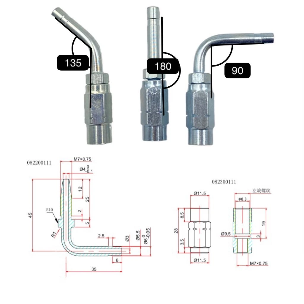 Quick Coupler Adapters Connectors and Hose Coupling Bent for Adapter Grease Gun Coupler Threaded Sleeve