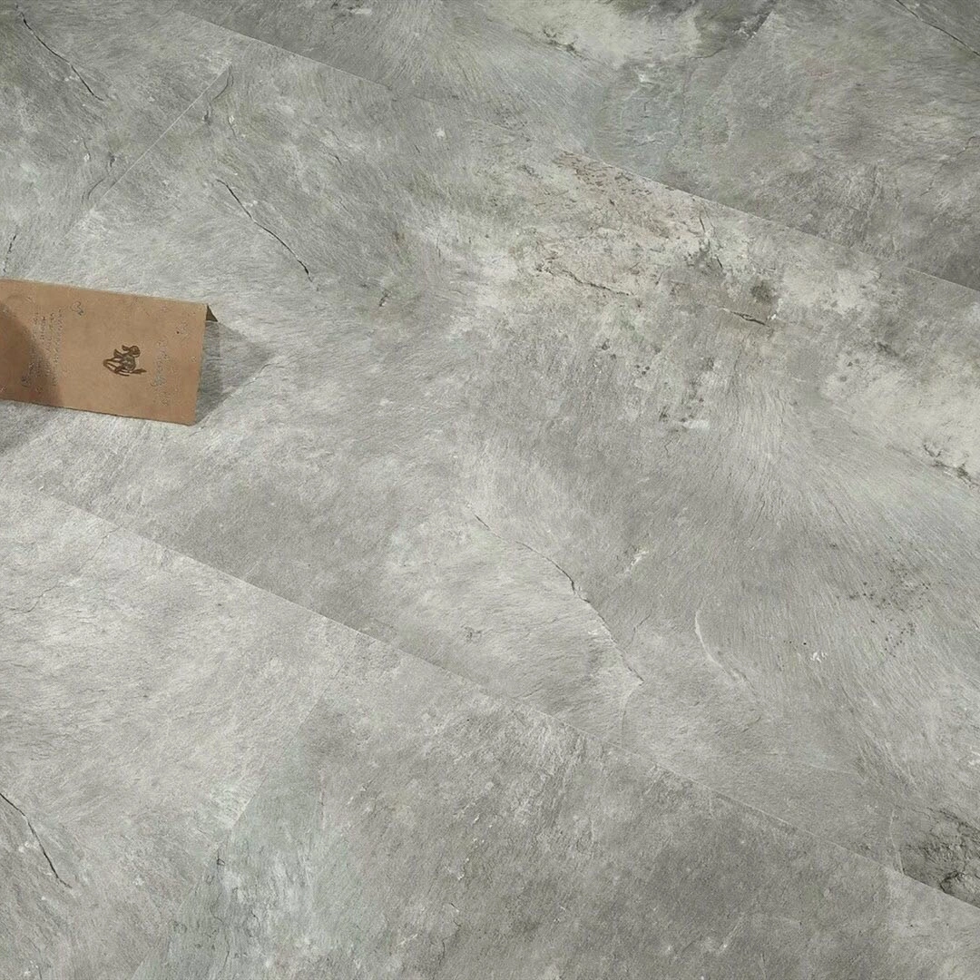 Eco-Friendly Natural Marble Texture Interlock Click Vinyl Floor Tiles Spc Flooring