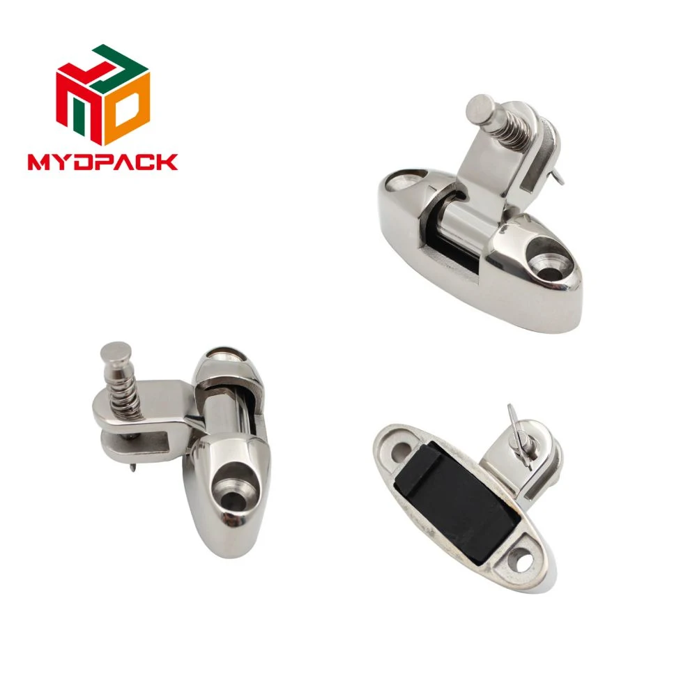 Stainless Steel Spring Pull Pin Swing Mountain Shaped Seat Yacht Shading Accessories Marine Deck Hinge