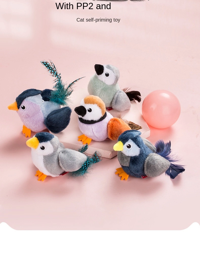 Jouet pour animaux Jouet pour chat Jouet en peluche Drôle Style d'oiseau Jouet pour chien