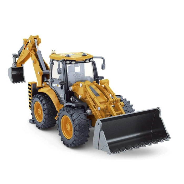 Die-Cast Excavator Backhoe Front Loader Truck 1/50 Metal Engineering Construction Tractor Model Collection Bulldoze Truck Vehicles for Kids