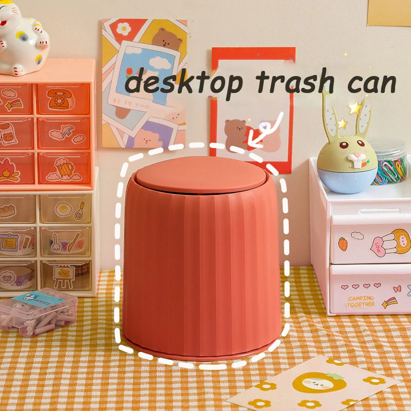 Mini Creative Cute Trash-Can with Lid