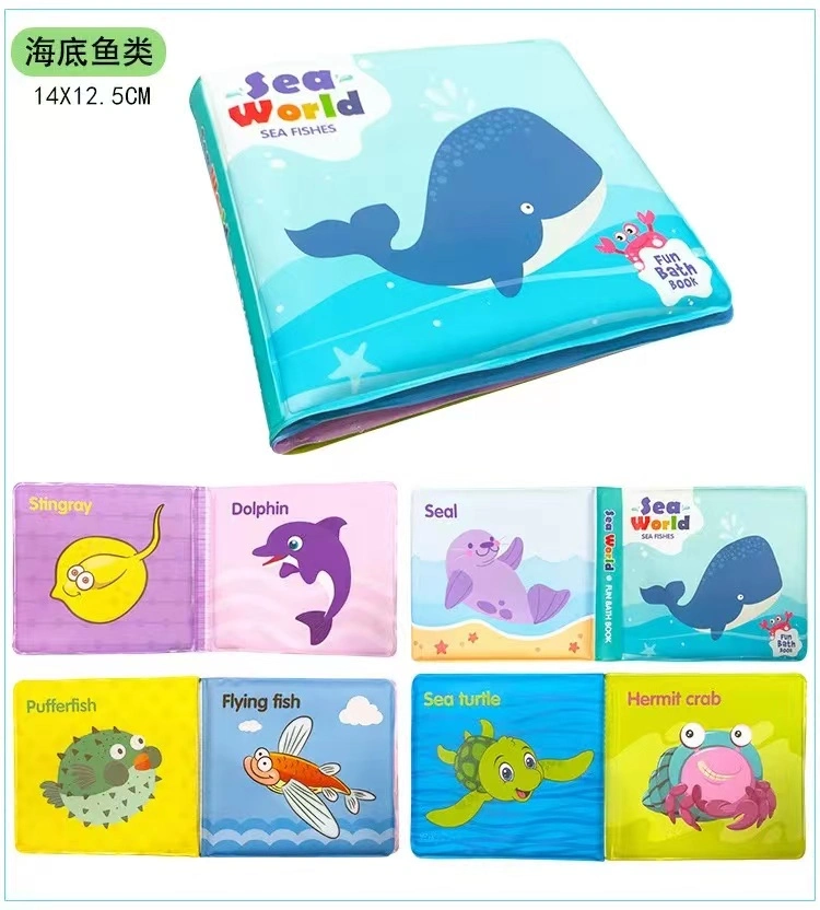 Eco-Friendly EVA Baby's Bath Book Custom Waterproof Baby Bath Book BPA Free Water Magic Bath Books