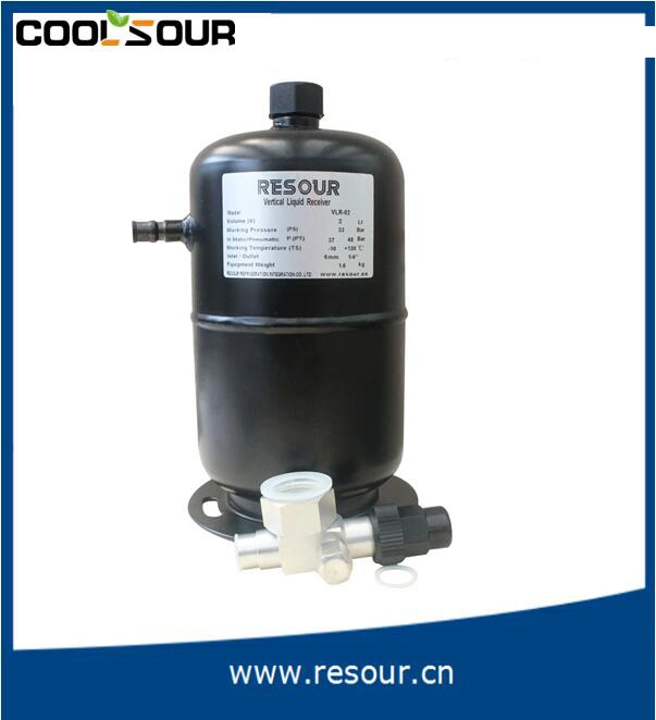 Vertical Liquid Reservoir, Refrigeration Parts Liquid Receiver, Helical Oil Separator with Oil Receiver