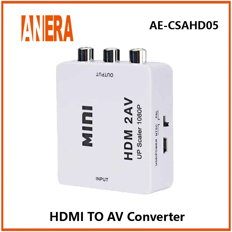 Adaptateur de convertisseur péritel-HDMI ADAPTATEUR audio vidéo 1080P avec Alimentation pour DVD HDTV pour décodeur Plug and Play Avec câble USB