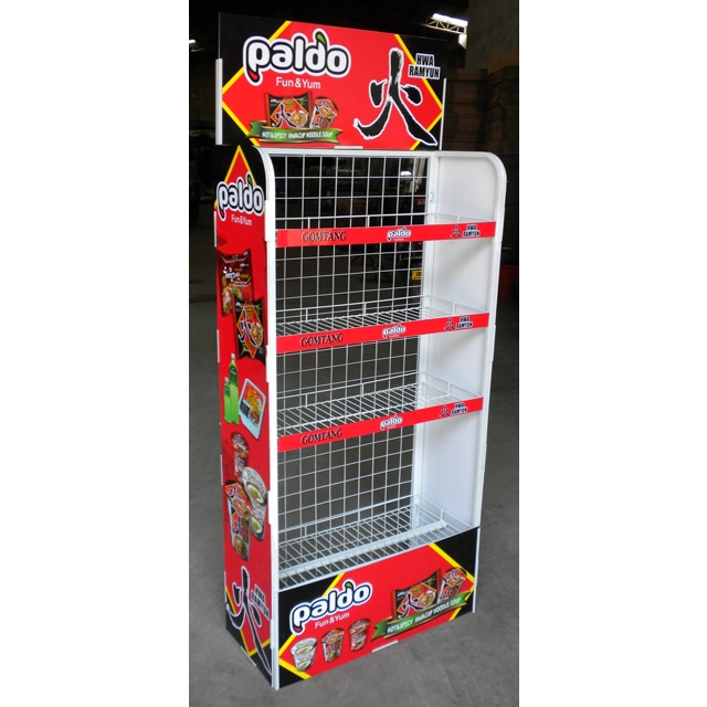 Supermarket Metal Wire Display Stand/Snacks Display Racks/Potato Chip Display Shelf