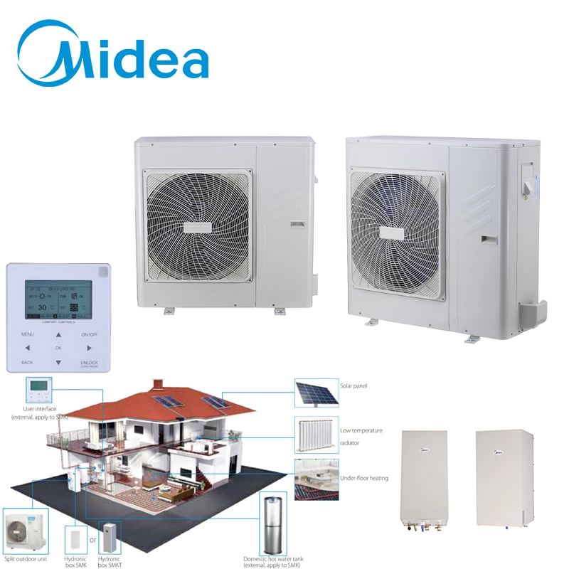 Midea Air Conditioner Mancur Panas 5-16kw SPA Energy Aircon Junkers Hot Water Tank Heater Heating Electric for Shower Kitchen