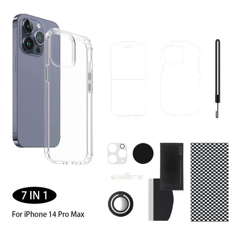 Anti-Shock todo en uno 7 en 1 Caja de teléfono resistente a los golpes fuerte dureza Juego de protectores de pantalla mate TPU para móviles 13PRO Max 12 11 X xr