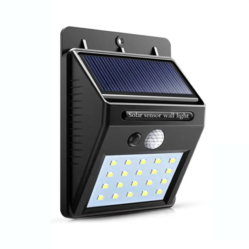 20 LED Lampe Murale Extérieure Étanche à Capteur Solaire