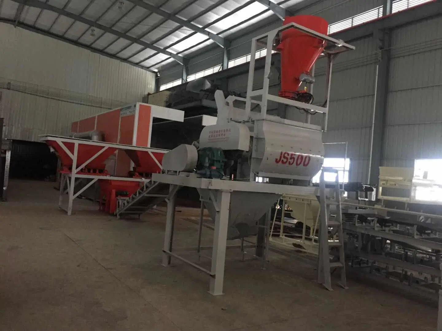 Twin-Shafts Concrete Cement Mixer Machine