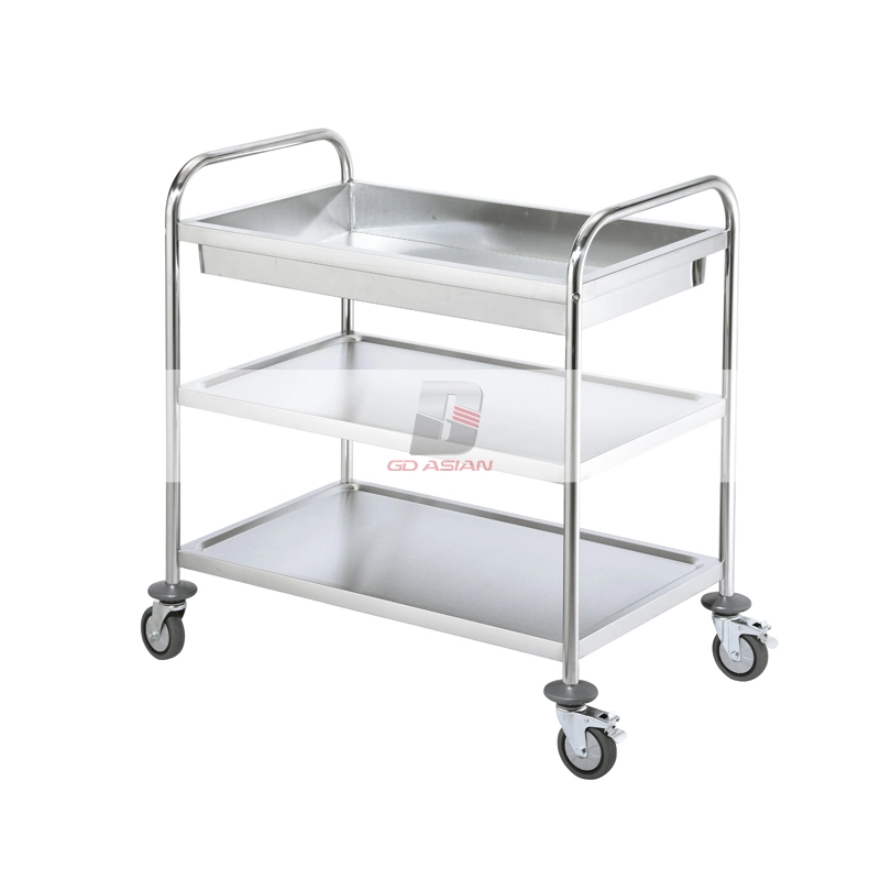 Commercial Stainless Steel Dining Cart L4 in Silver