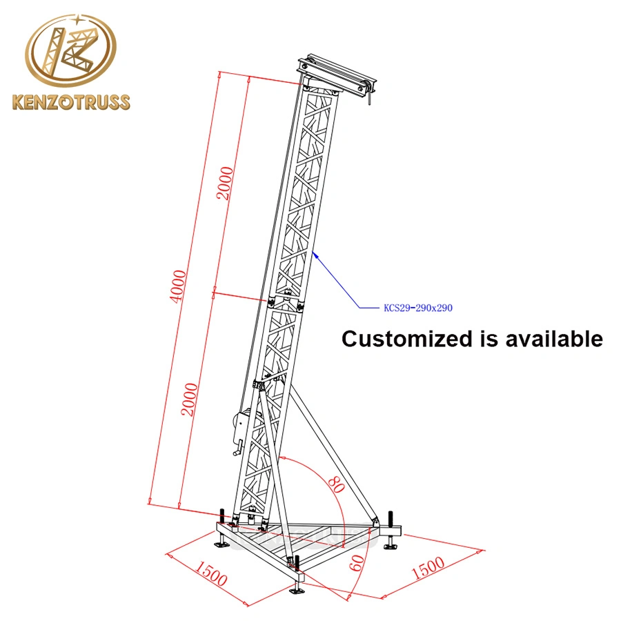 La profesión de la torre de elevación de la armadura de aluminio, Truss Stand, Altavoz de Line Array Levante