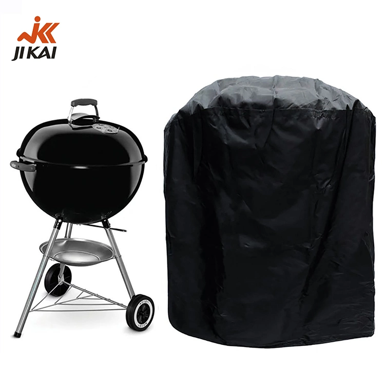 Round BBQ Grill Cover Small Waterproof Outdoor Patio Kettle BBQ Cover