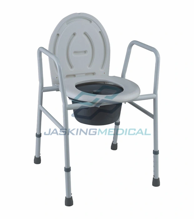 Steel Frame Plastic Bedpan Toilet Chair