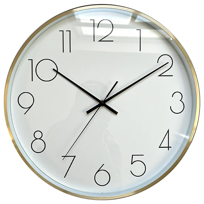 16 Inch Round Custom Cheap Plastic Printed Simple Wall Clock for Promotion