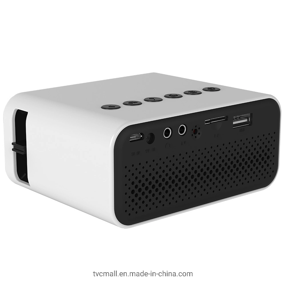 Yitan Yt500 24 ANSI Mini projector de cinema em casa 100 polegada a exibição da imagem para o telefone de um Notebook - Branco / ficha E.U.A.