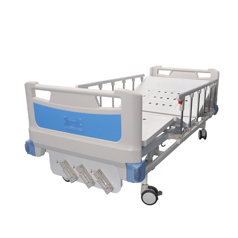 Medical Furniture and Equipment Medical 3-Function Hospital Nursing Bed with ABS Plastic Side Rails