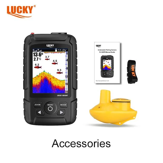 Lucky fish finder FF718lic-W Batería de litio-ion 3.7V 2,8 pulgadas de pantalla de matriz de puntos de color con el tipo de sensores inalámbricos W