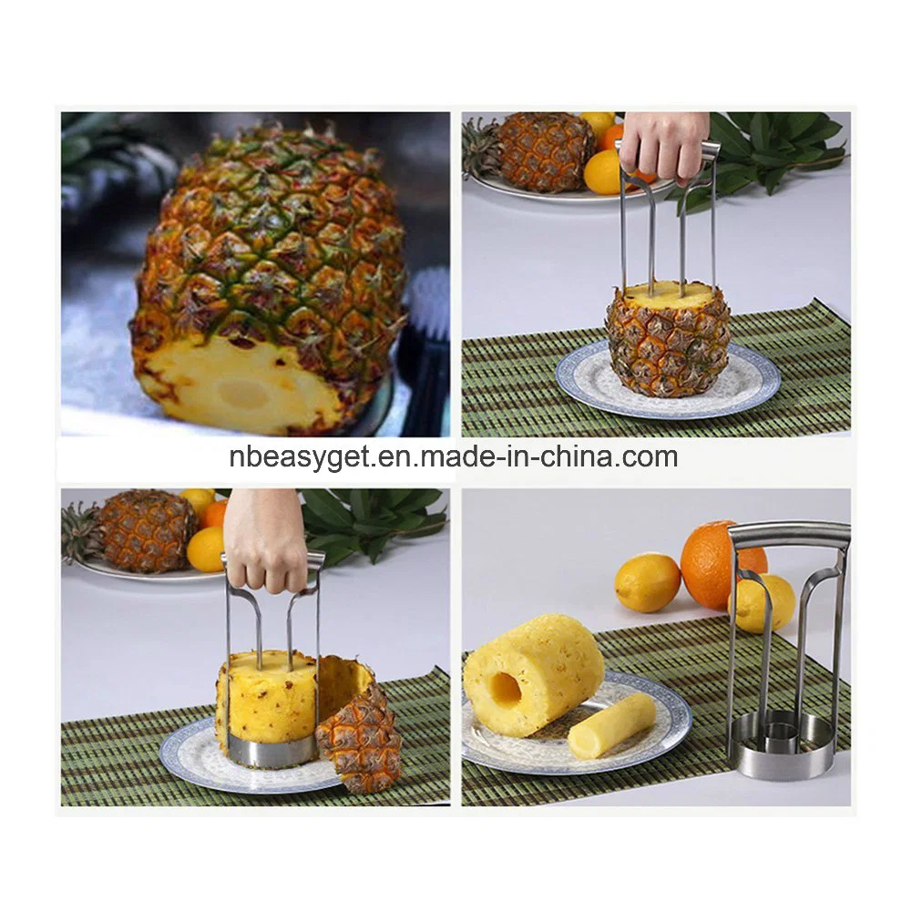 Pineapple Corer Slicer Ring Cutter Peeler Wedge Stainless Steel Fruit Cutting Slicing Coring Knife Esg10118